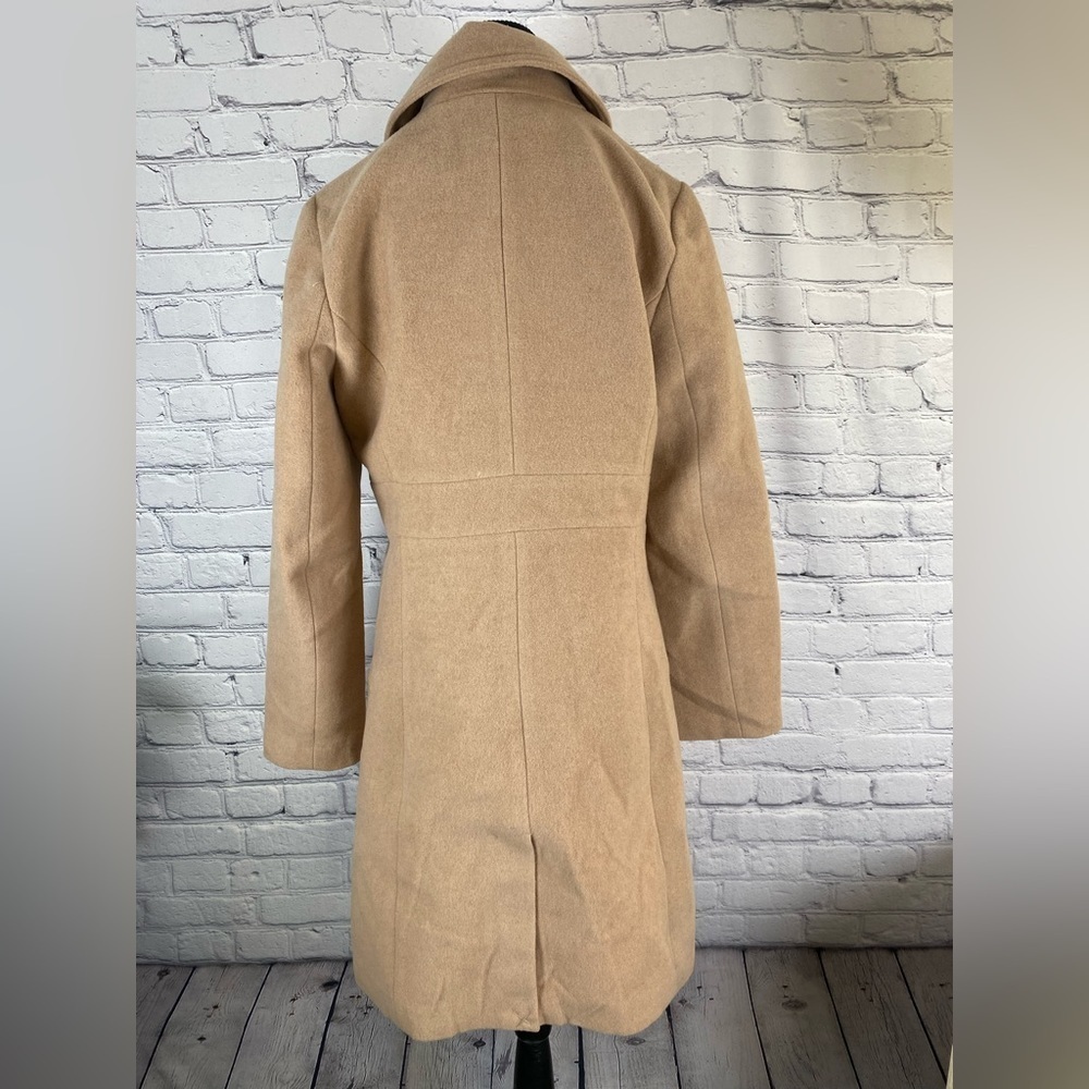 Kimi + Kai Wool Walking Coat Pea Coat Camel Tan size Medium Overcoat Winter Coat - Picture 13 of 15